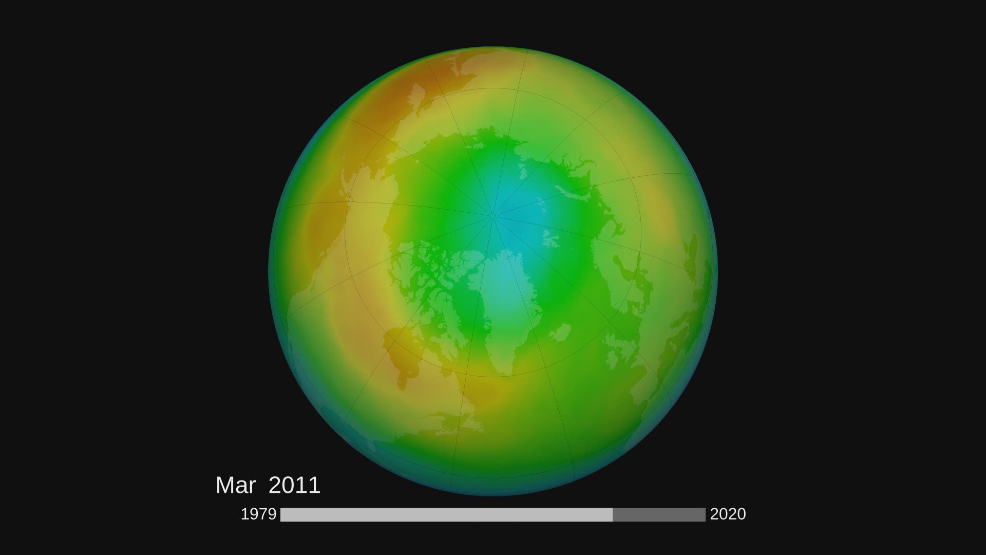 NASA video: Change in ozone over the Arctic since 1979