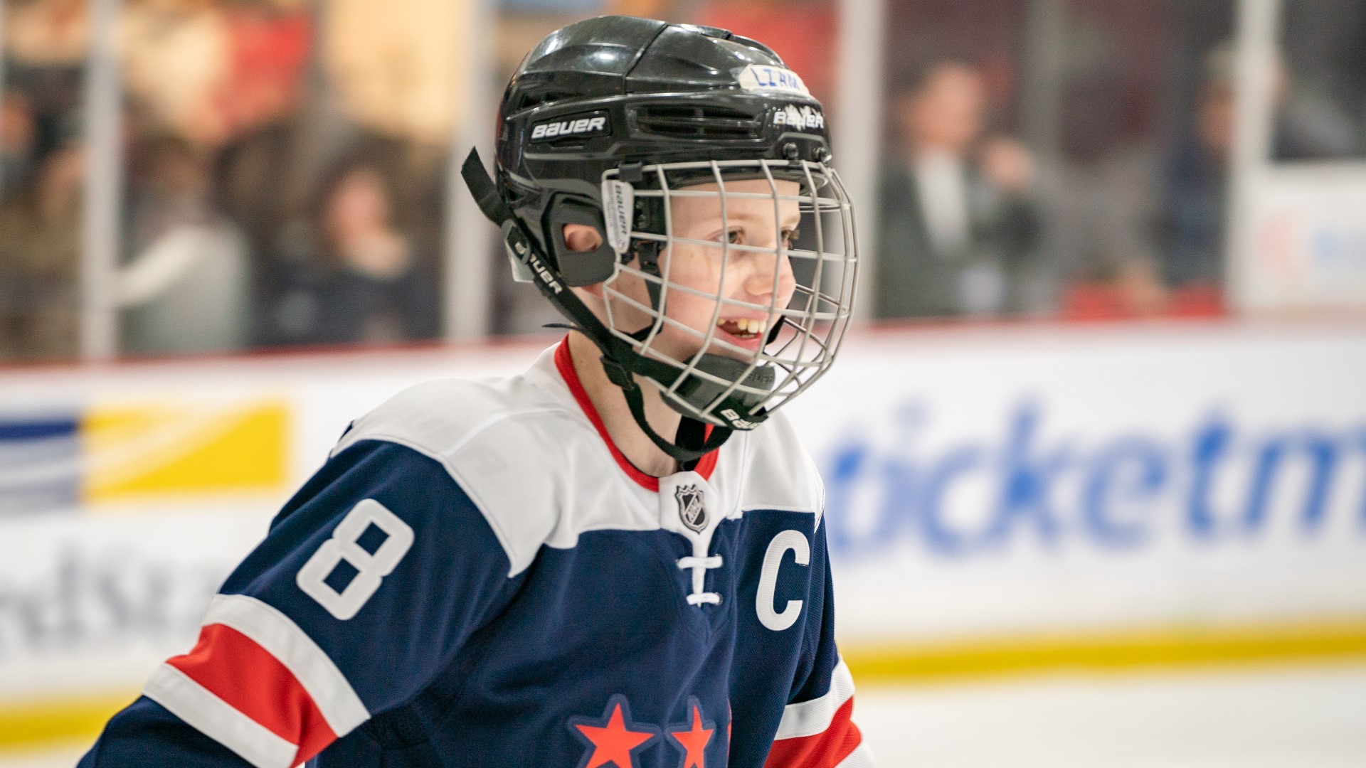A 12-year-old boy diagnosed with brain cancer got his wish granted Monday to get on the ice with his favorite hockey team – the Washington Capitals.