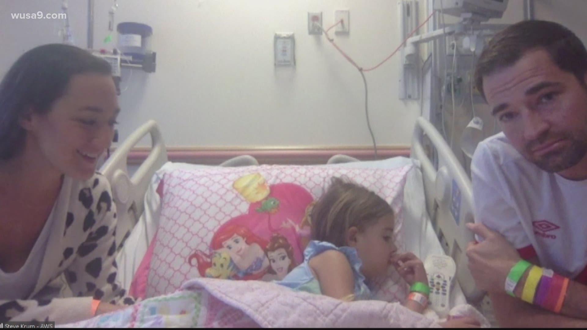 A little girl is feeling the effects from the pandemic from her hospital bed at Children's National Hospital.