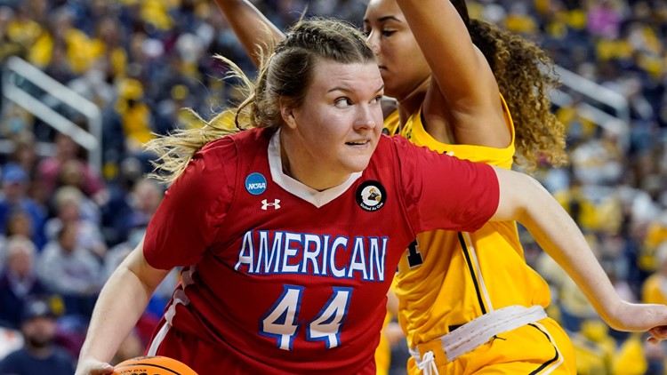 American University women's basketball falls to Michigan in first round