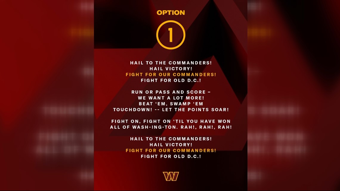 Washington Commanders Will Debut Revamped Fight Song in August - The MoCo  Show