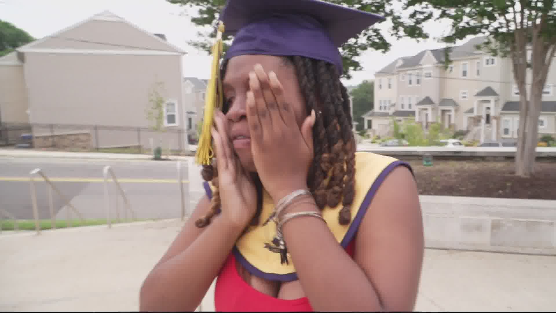 When WUSA9's Impact team learned that a pandemic upended her long-awaited graduation,  we sprung into action with a surprise that left her speechless.