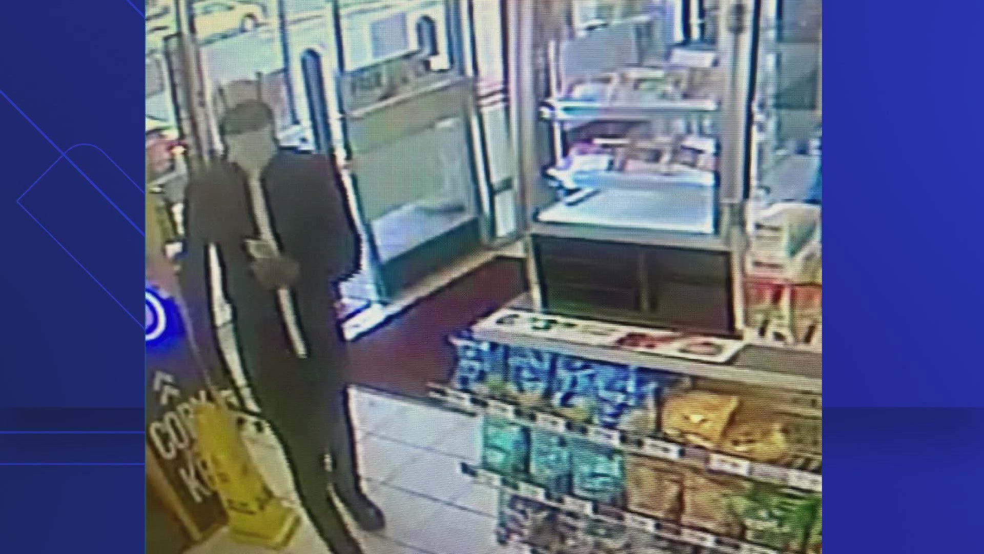 The suspect is also wanted in a separate armed robbery in Mount Rainier, MD, that happened just minutes later.