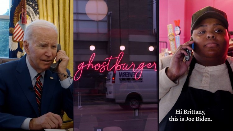 'Hi, Brittany. This is Joe Biden.' President orders from DC's Ghostburger, stunning employee