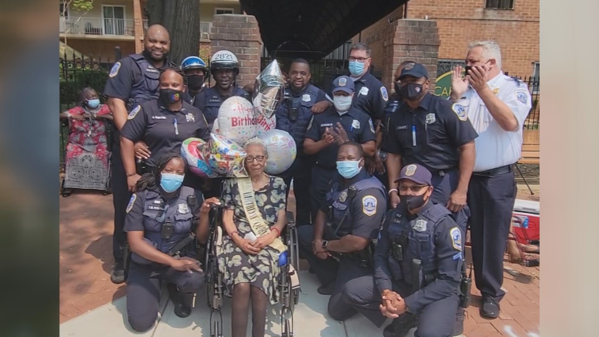 Dora Credle of Washington, D.C. was born on July 21, 1911. DC Police helped her celebrate her 110th birthday.