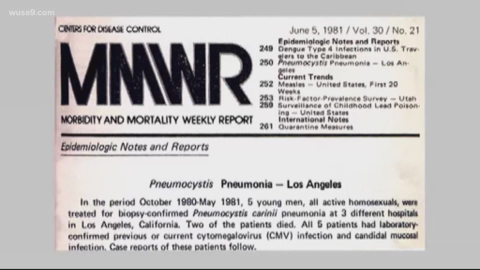 On June 5, 1981, the CDC reported about a mysterious illness in five gay men in its weekly Morbidity and Mortality Report.