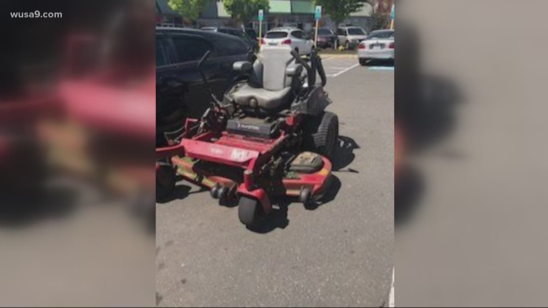 How can you be country and a bad driver? This person drove their lawnmower to a shopping mall. Only in the DMV.