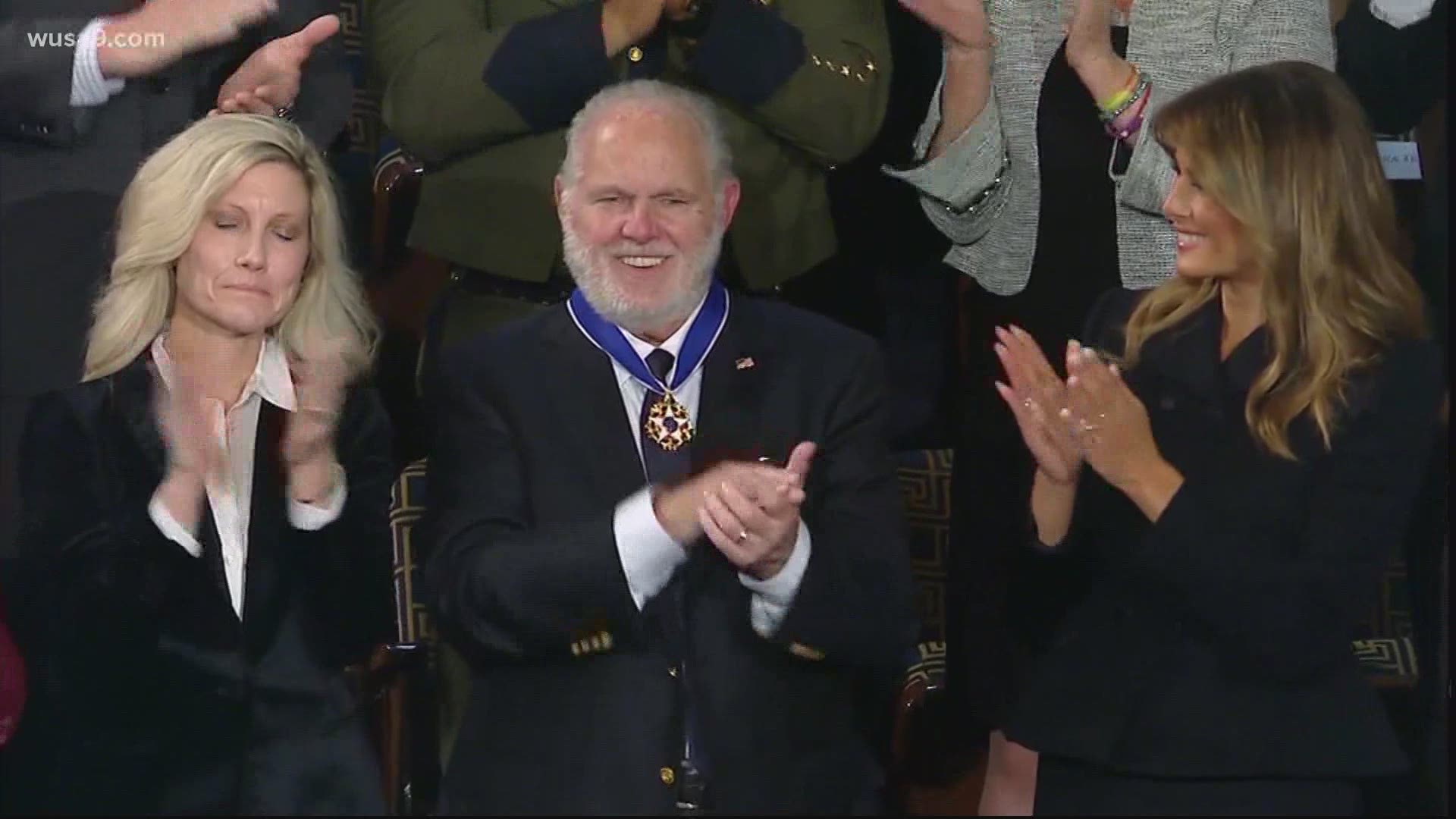 Limbaugh first announced he was diagnosed with advanced lung cancer on Feb. 3, 2020. The following day Trump awarded him the Presidential Medal of Freedom.