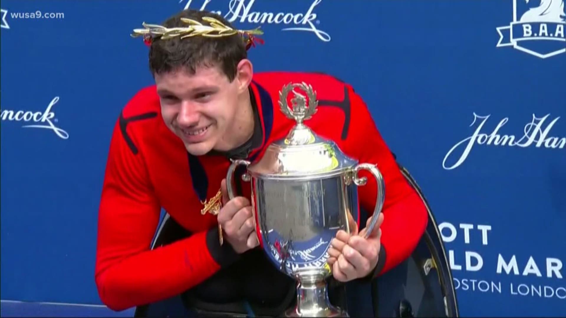 A Maryland man just made history.  He became the first American athlete in 26 years to win the men's wheelchair division at the Boston Marathon.
