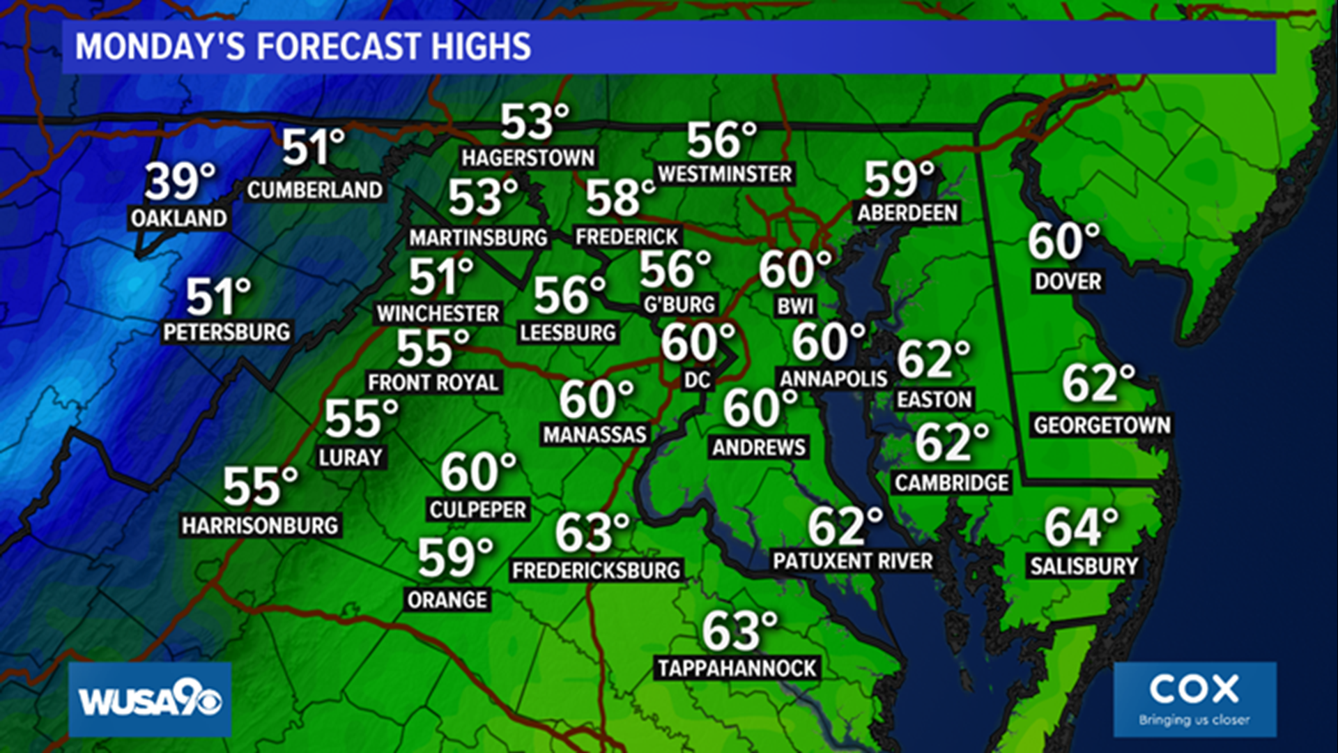 Here's the latest DC weather forecast