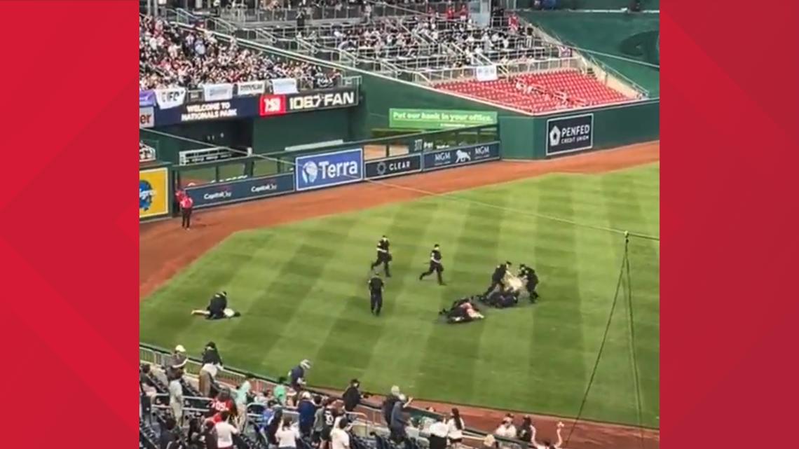 8 protestors arrested at Congressional Baseball Game | wusa9.com