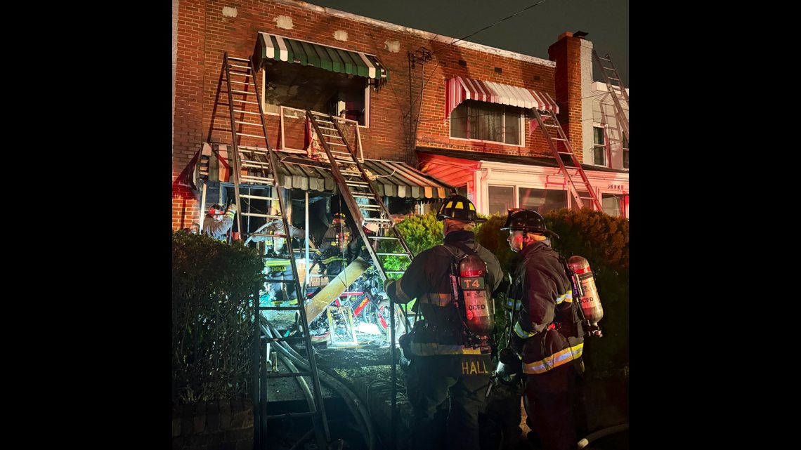 Firefighter rescued after falling through floor in intense NE D.C ...