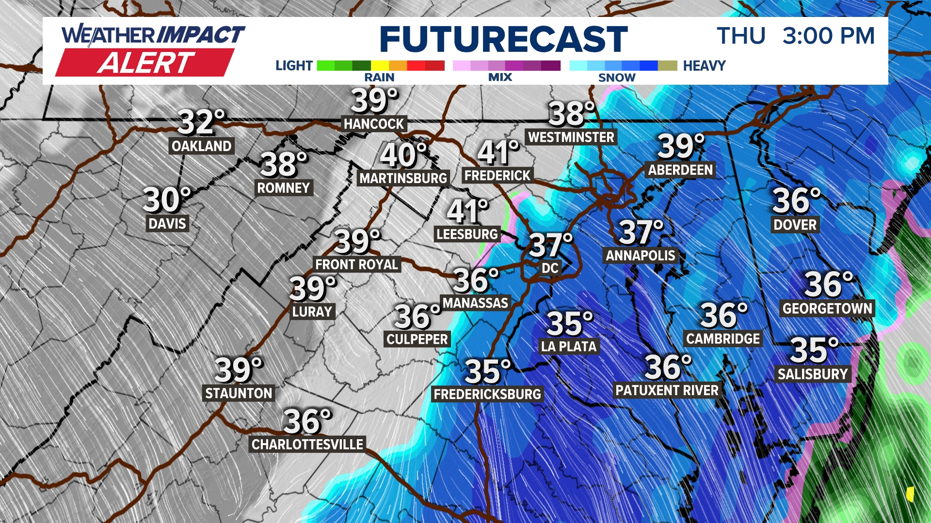 Weather Impact Alert: Until 3 p.m. Thursday for rain ending as snow ...
