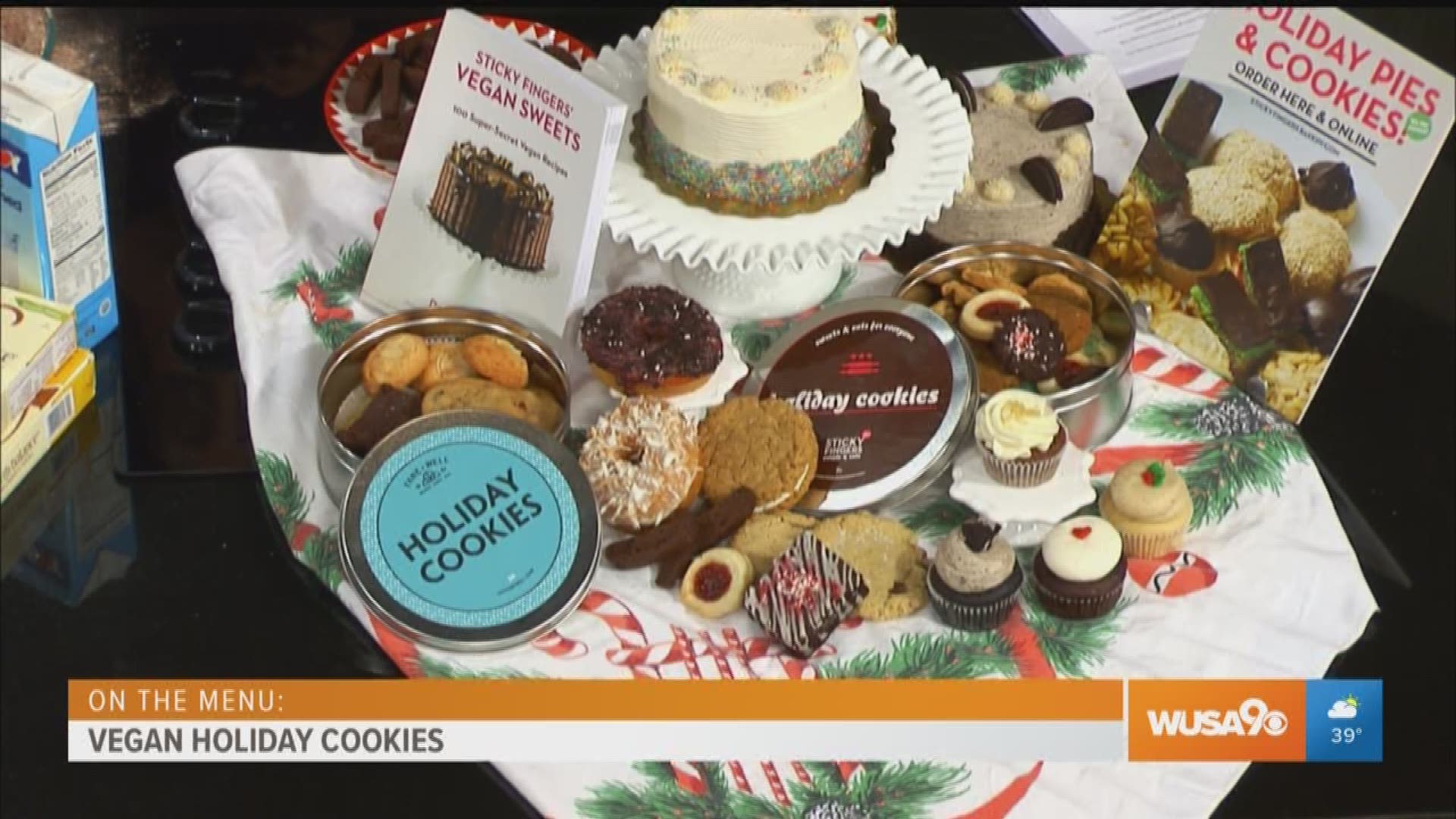 Baker Doron Petersan shares amazing vegan holiday treats perfect for any party from Sticky Fingers Bakery.