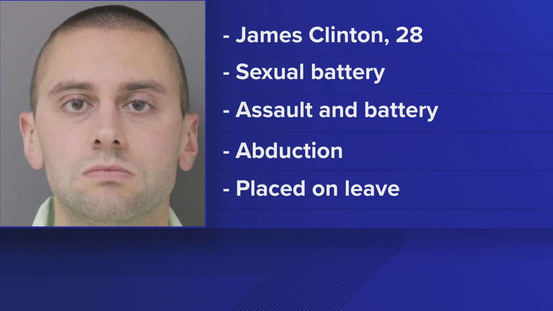 Investigators say he was on duty when he handcuffed a woman he knows, he also held her against her will and touched her inappropriately.