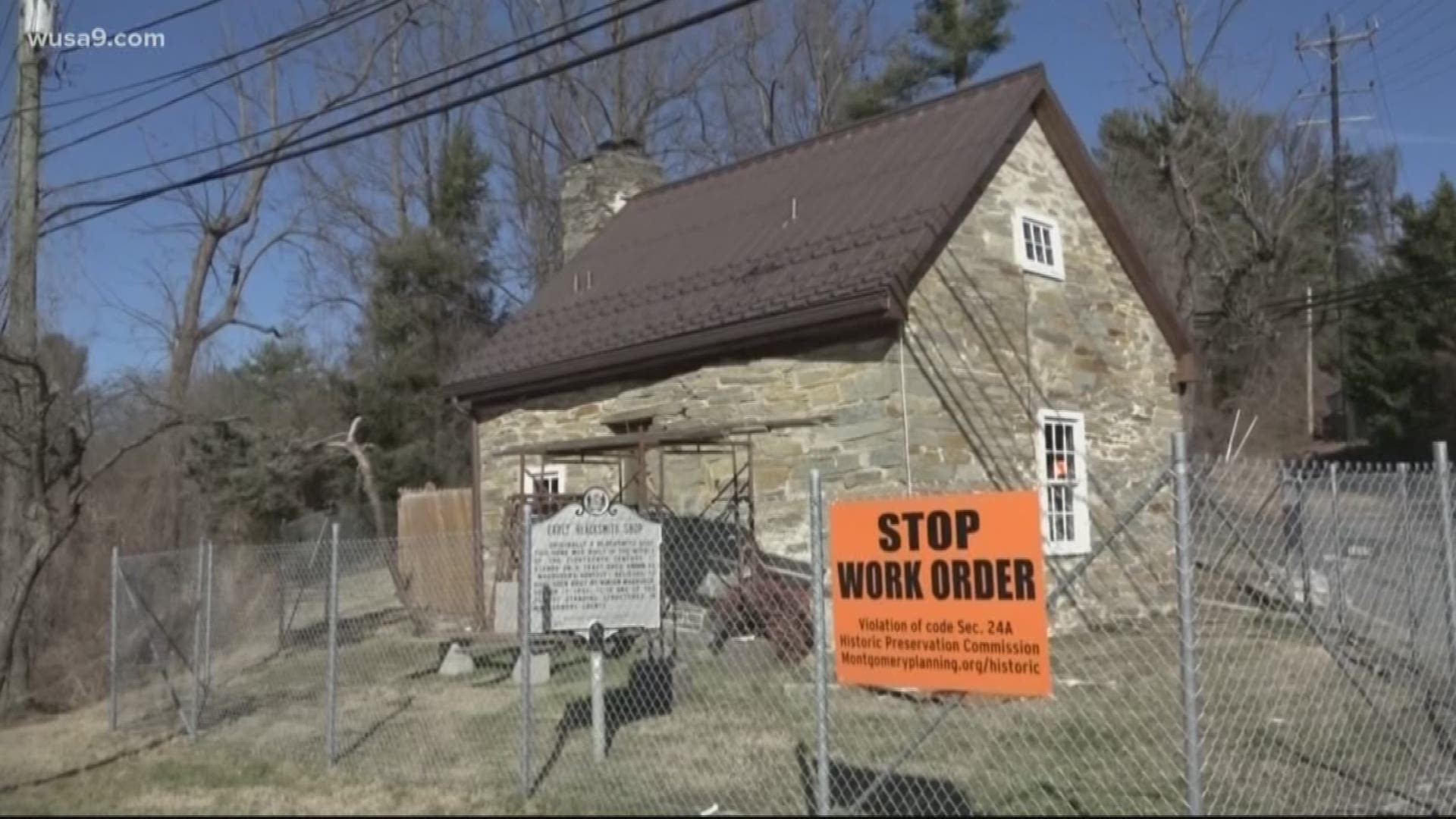 Now the Historic Preservation Commission has issued a stop work order on the house.