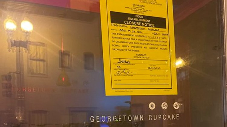 Popular DC cupcake shop shut down by DC Health