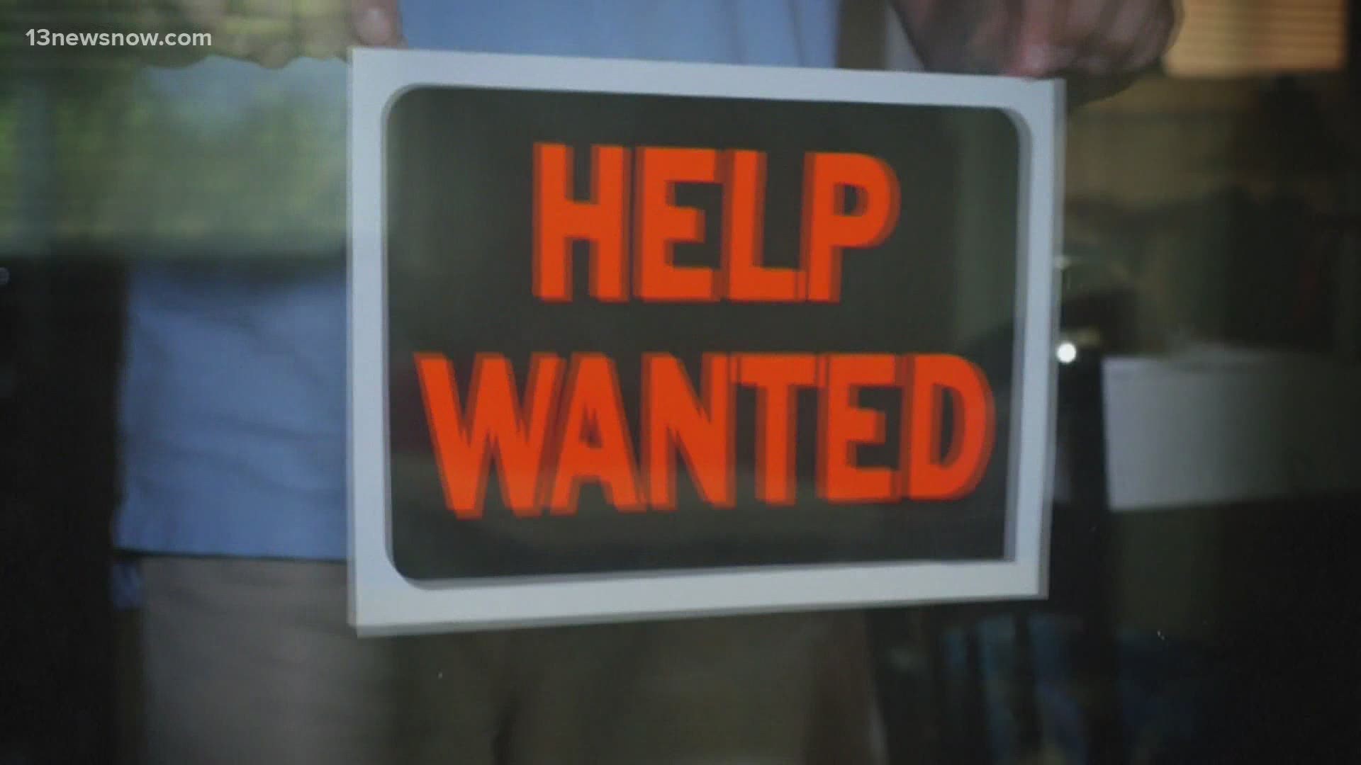 As more people get vaccinated and states continue to re-open, businesses are still having trouble filling the spots.