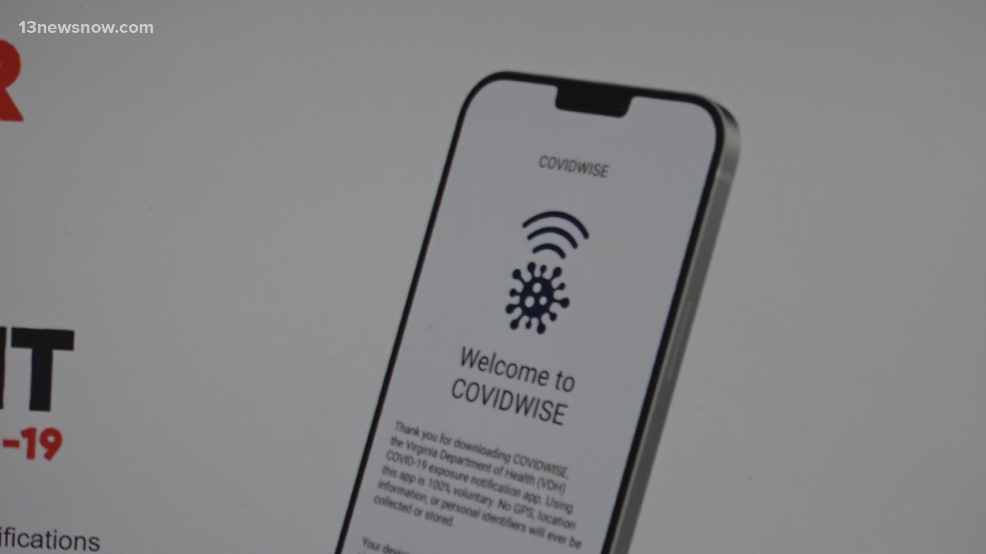 State officials emphasized that the Covidwise app doesn't track user location or collect personal information.
