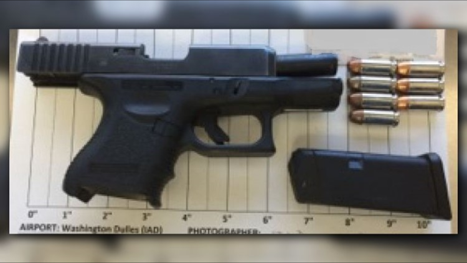 Williamsburg man caught with loaded handgun at Dulles Airport | wusa9.com