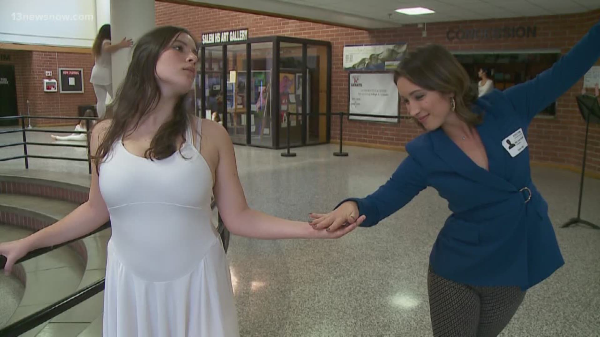 Students and staff gathered in the hallway of Salem High to strike a pose and stare. It's all to raise awareness for how it feels to live with a disability.