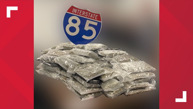 Man accused of transporting 85 pounds of marijuana along I-85 in Virginia