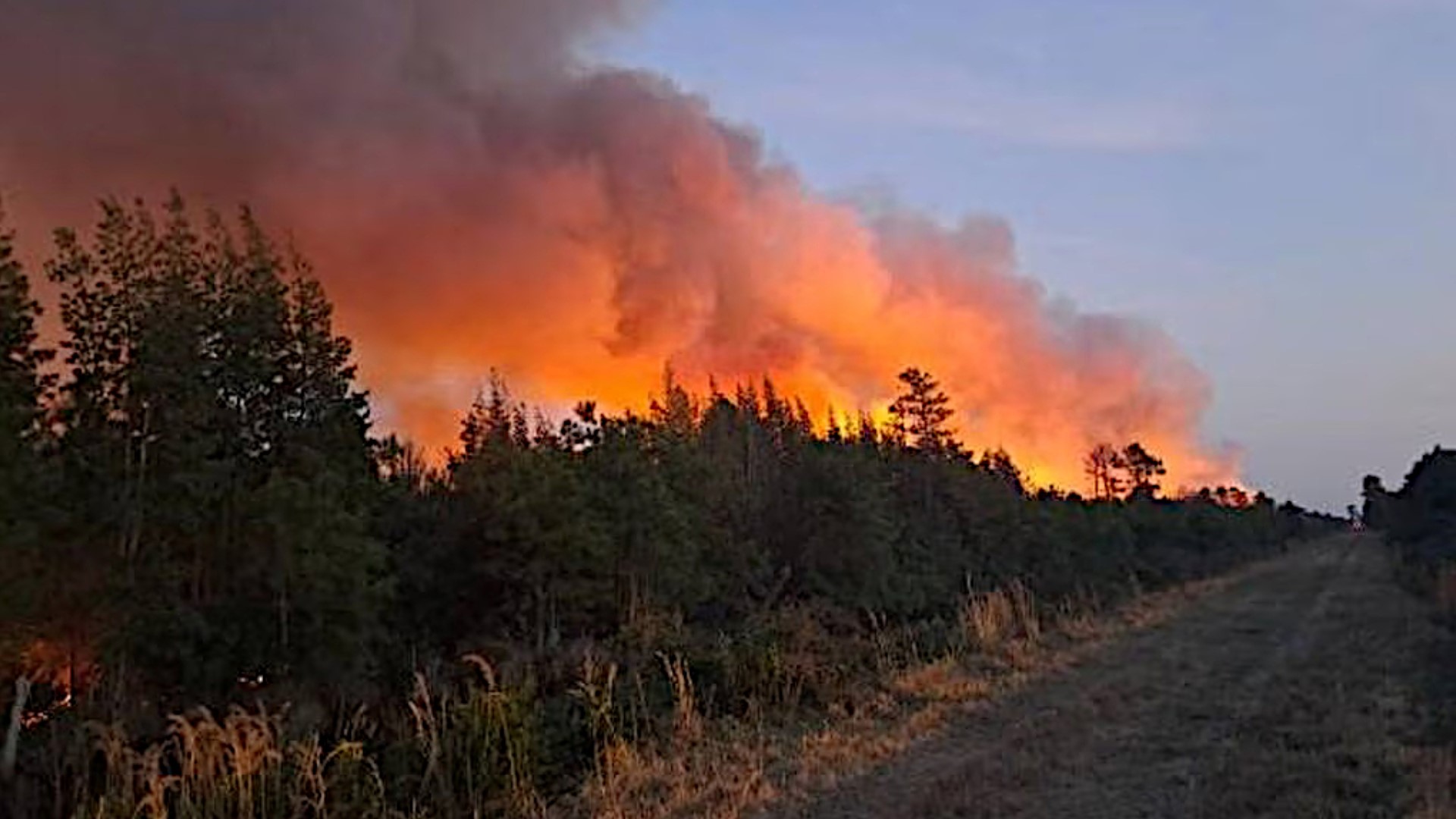 Sunday afternoon, Forest Service officials said the front moving through the area would shift the wind direction to the west.