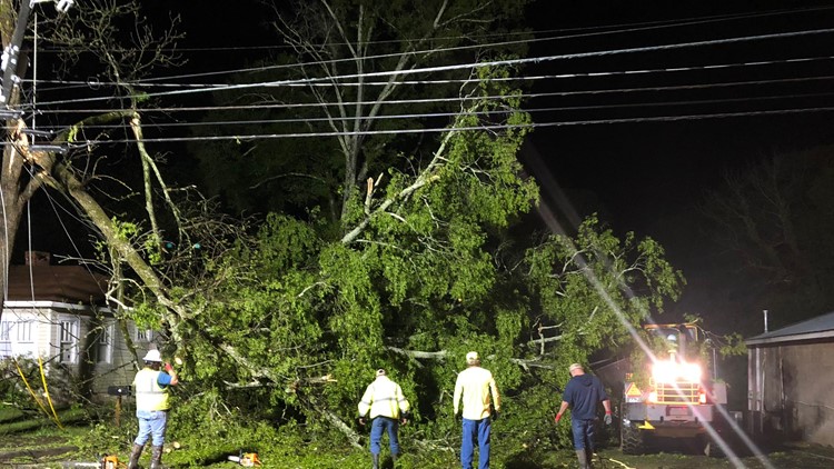tornado damage surveyed by National Weather